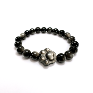 銀曜石 Silver Obsidian 貓手掌手鏈