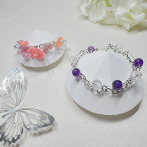 白水晶 花花 Clear Quartz 手鏈