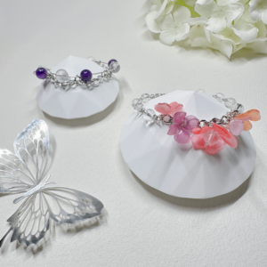 白水晶 花花 Clear Quartz 手鏈