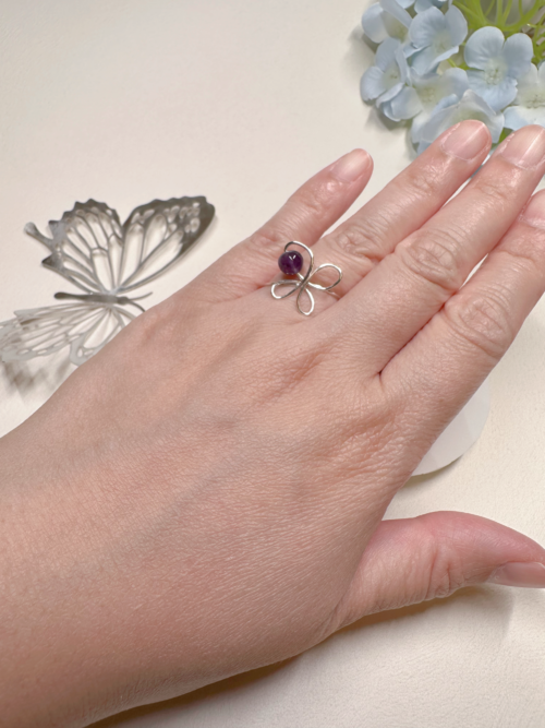 紫水晶 Amethyst 蝴蝶介指